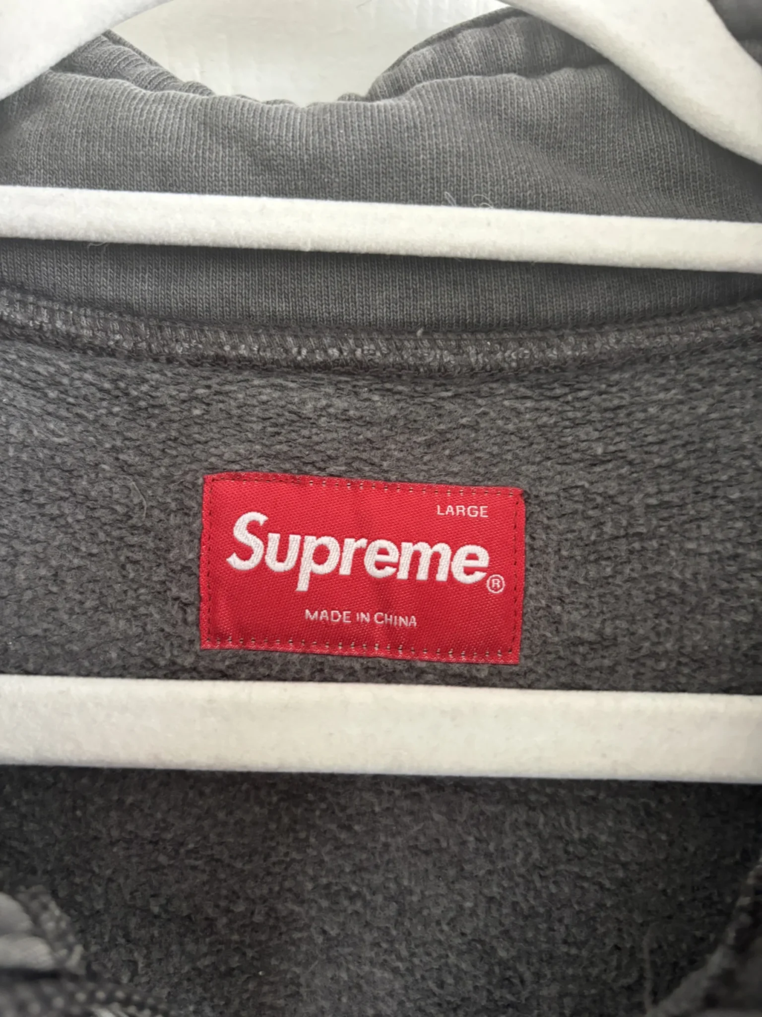Image for Supreme Gray Quarter-Zip Sweater