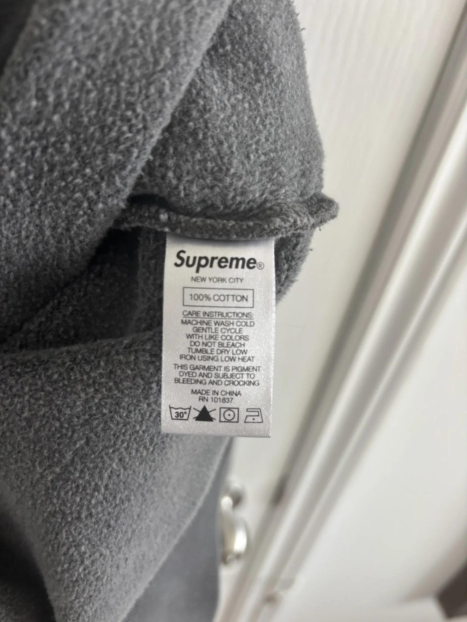 Image for Supreme Gray Quarter-Zip Sweater