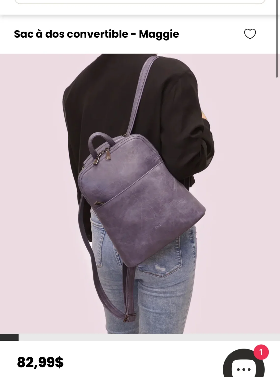 Image for Petit sac à dos en cuir végétarien