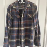 Featured thumbnail for Flannel Patagonia Plaid Shirt in Navy, Orange; Cream