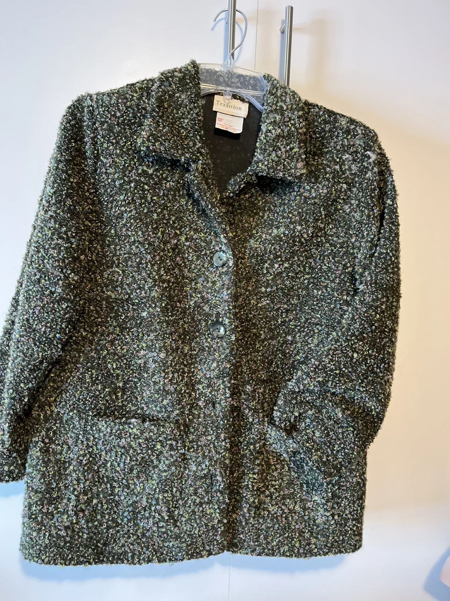 Featured image for 2-tone blue-green boucle jacket - Tradition