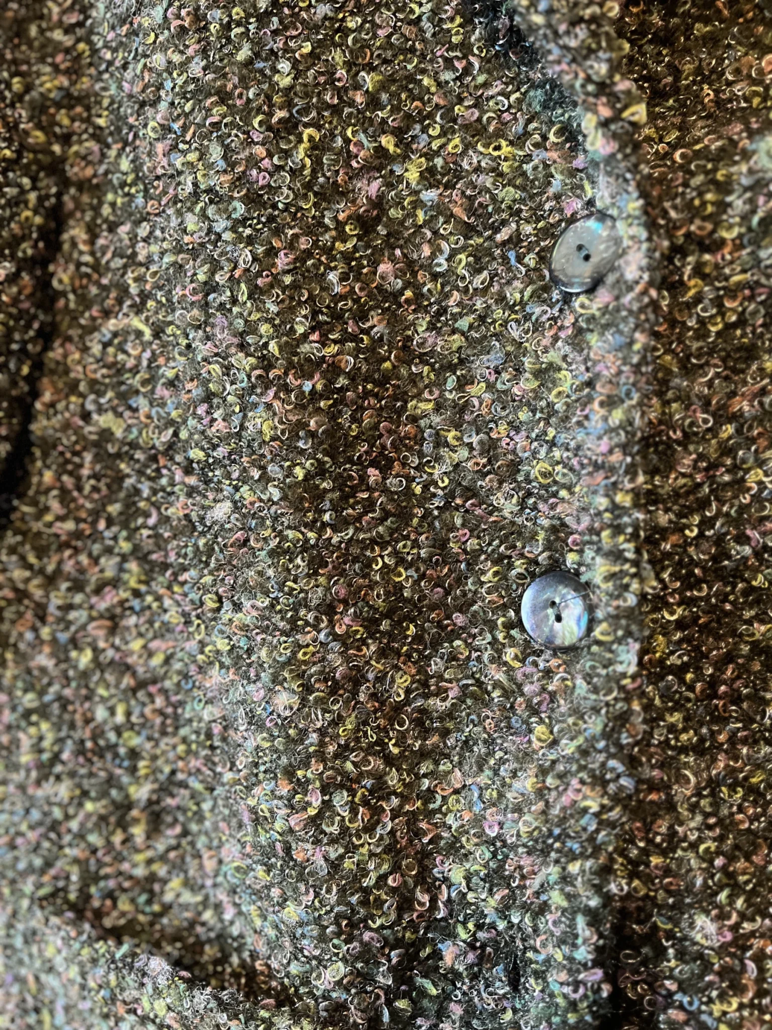 Image for 2-tone blue-green boucle jacket - Tradition