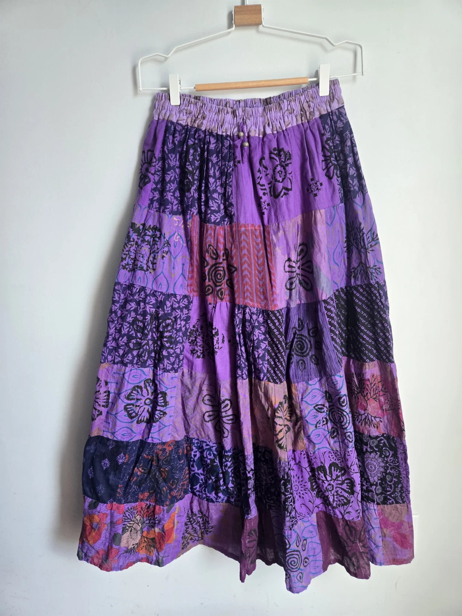 Featured image for Long skirt in 100% cotton patchwork