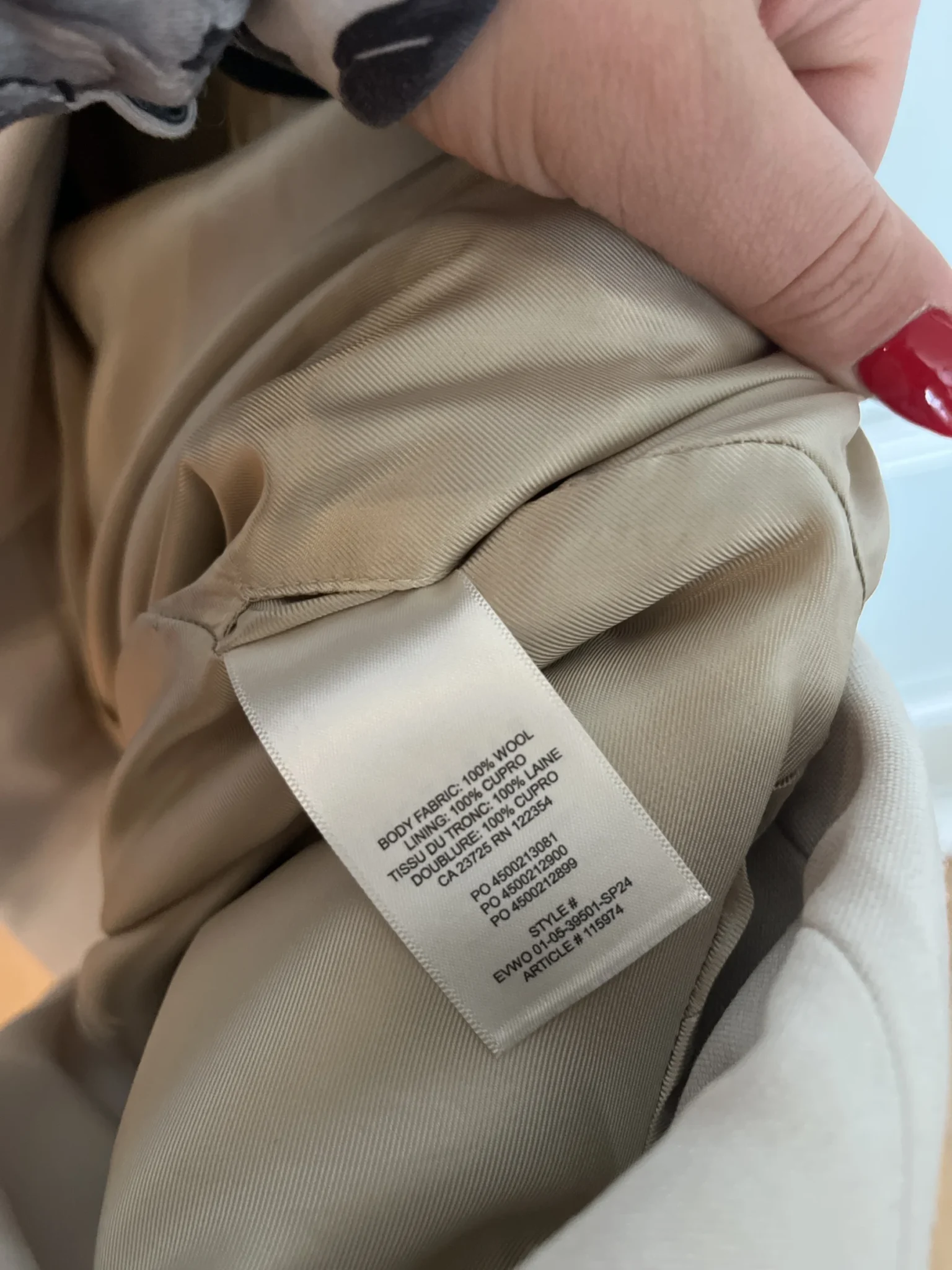 Image for Manteau Babaton Aritzia taille S neuf beige