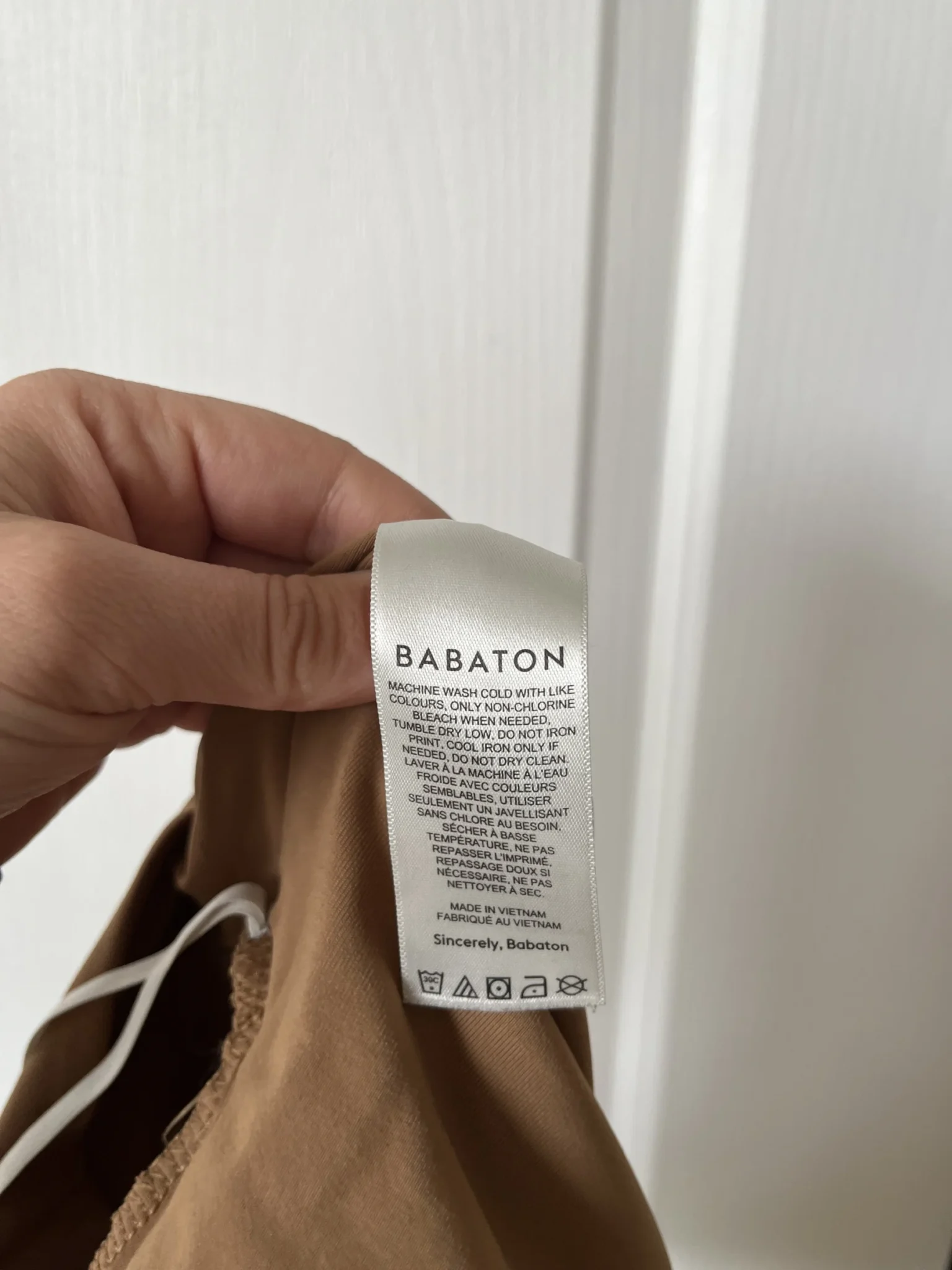 Image for Babaton Aritzia contour bodysuit size S light brown