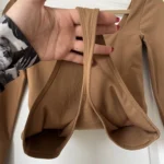 Thumbnail for Babaton Aritzia contour bodysuit size S light brown