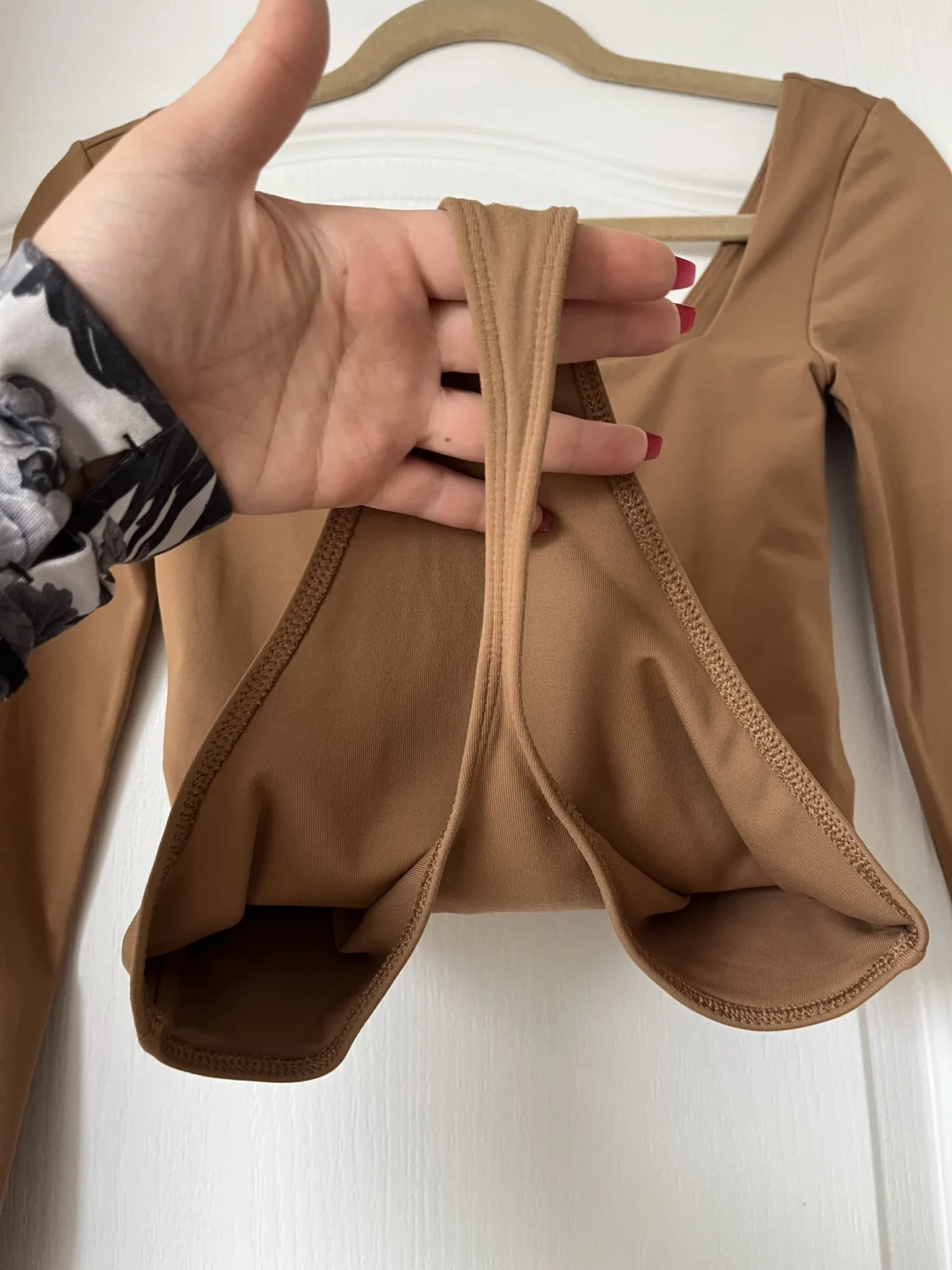 Image for Babaton Aritzia contour bodysuit size S light brown