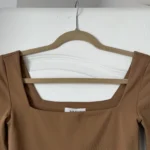 Thumbnail for Babaton Aritzia contour bodysuit size S light brown