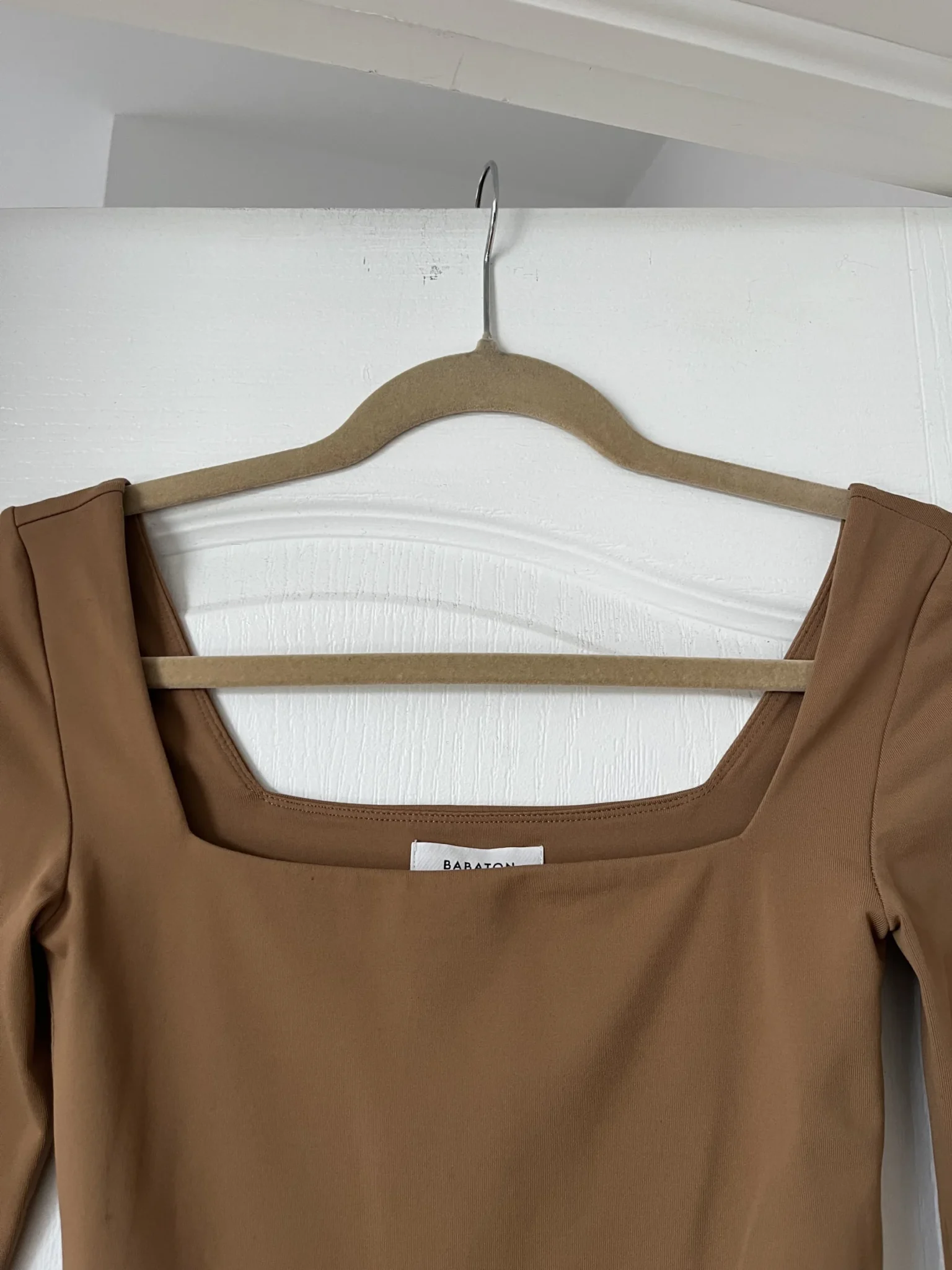Image for Babaton Aritzia contour bodysuit size S light brown