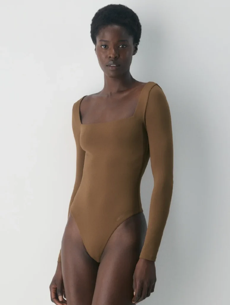 Image for Babaton Aritzia contour bodysuit size S light brown