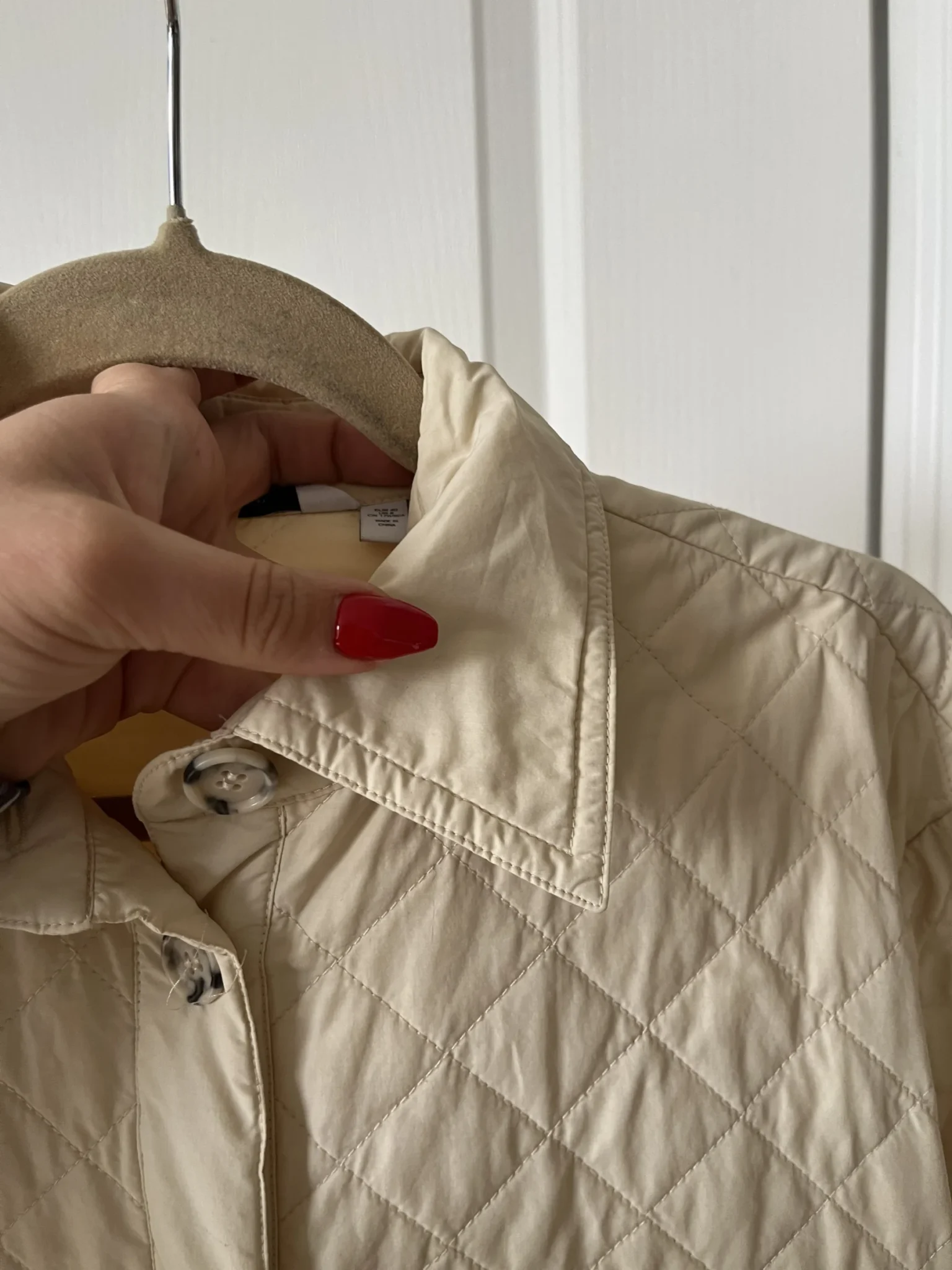Image for And Other Stories quilted beige waterproof jacket size 40