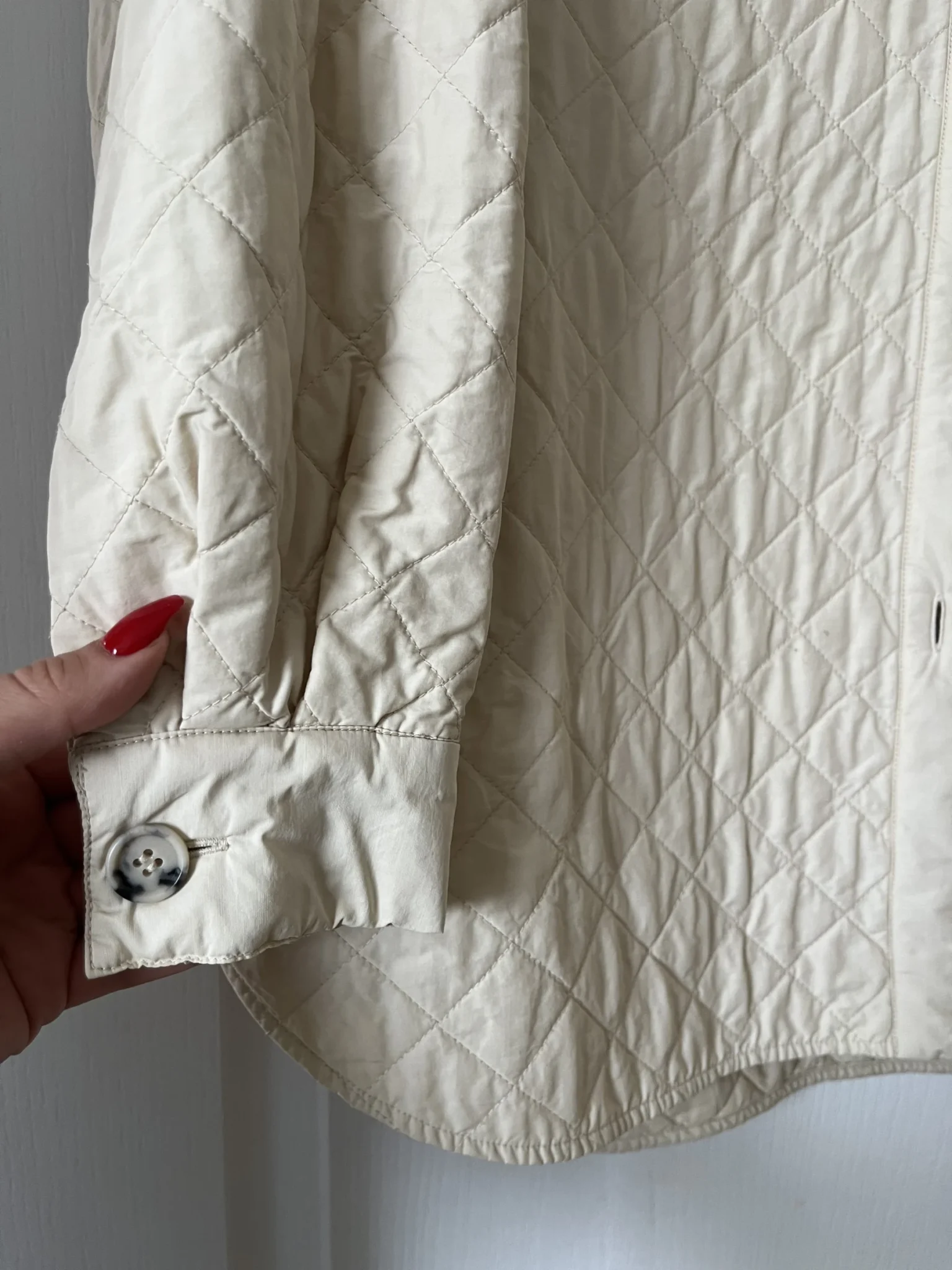 Image for And Other Stories quilted beige waterproof jacket size 40