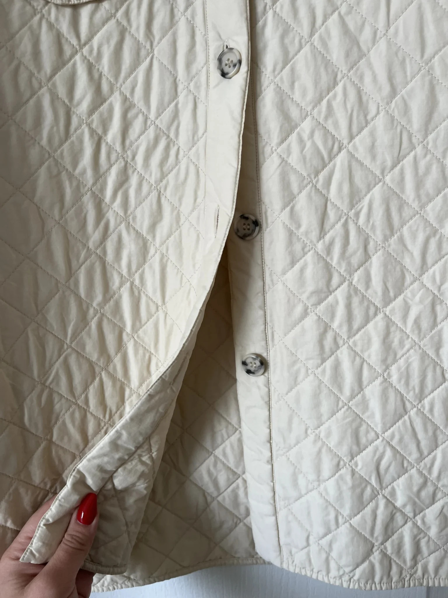 Image for And Other Stories quilted beige waterproof jacket size 40