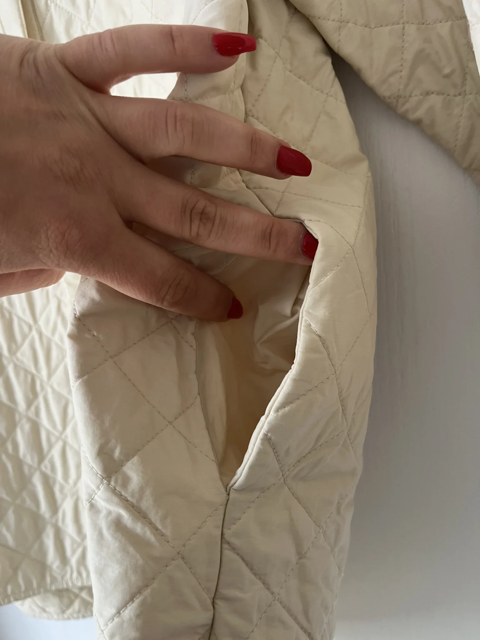 Image for And Other Stories quilted beige waterproof jacket size 40