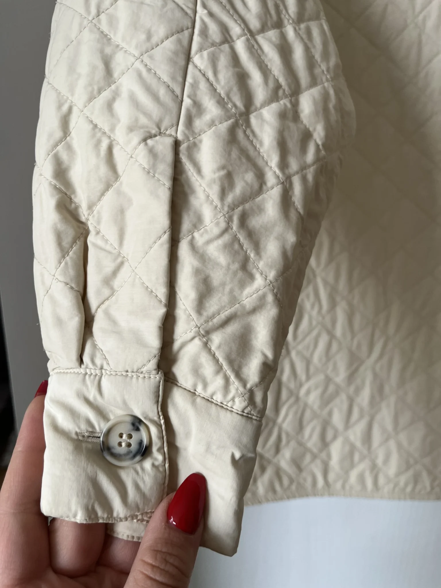Image for And Other Stories quilted beige waterproof jacket size 40