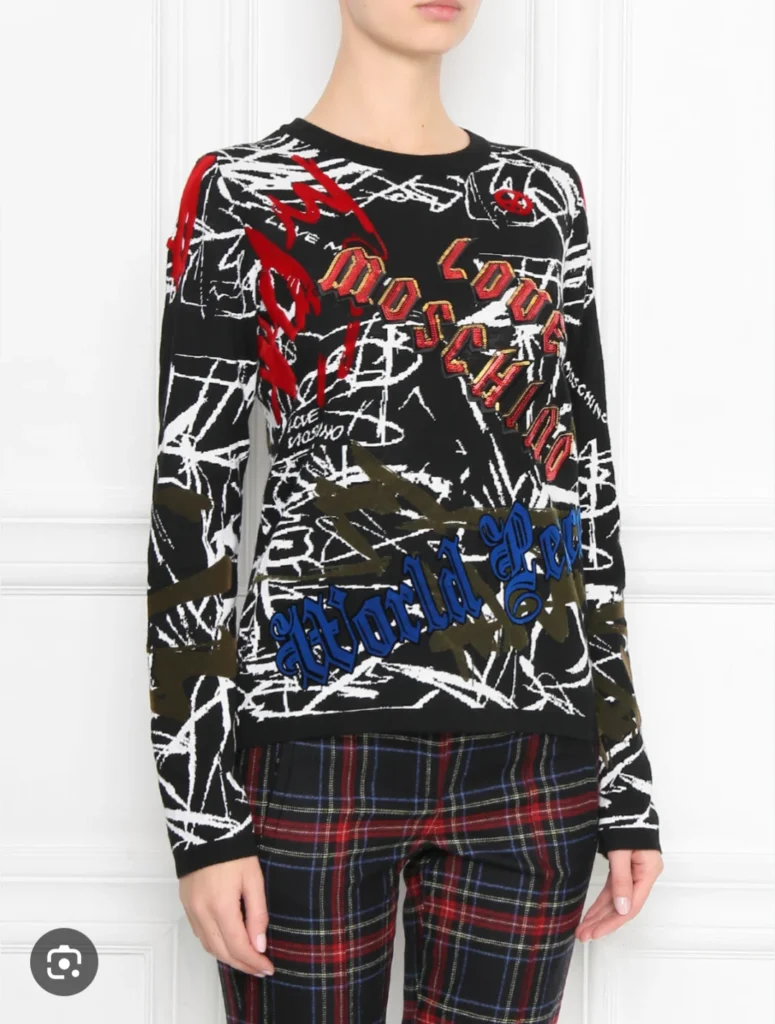 Featured image for Love Moschino/Pull effet Graffiti Sz M