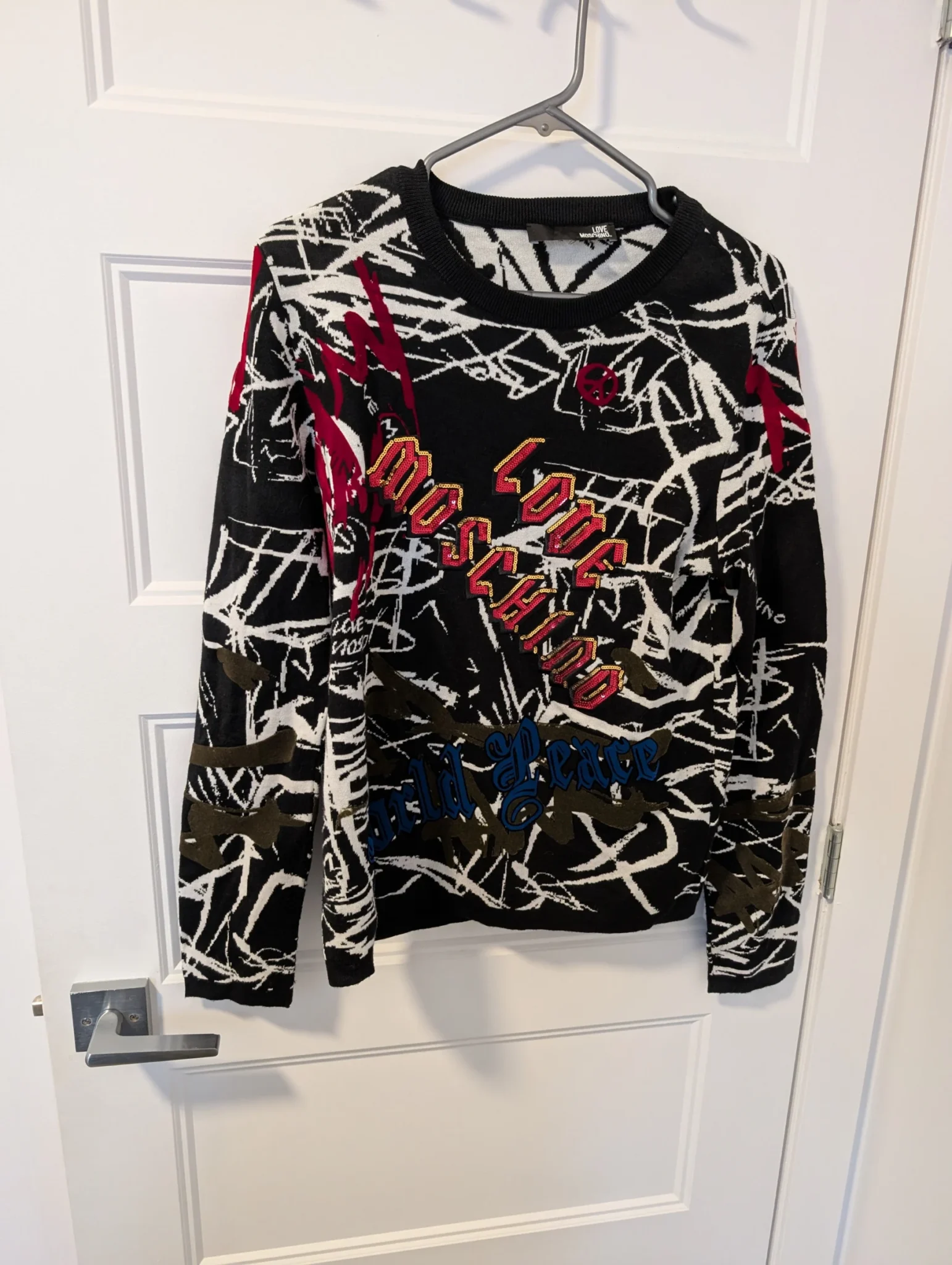 Image for Love Moschino/Pull effet Graffiti Sz M