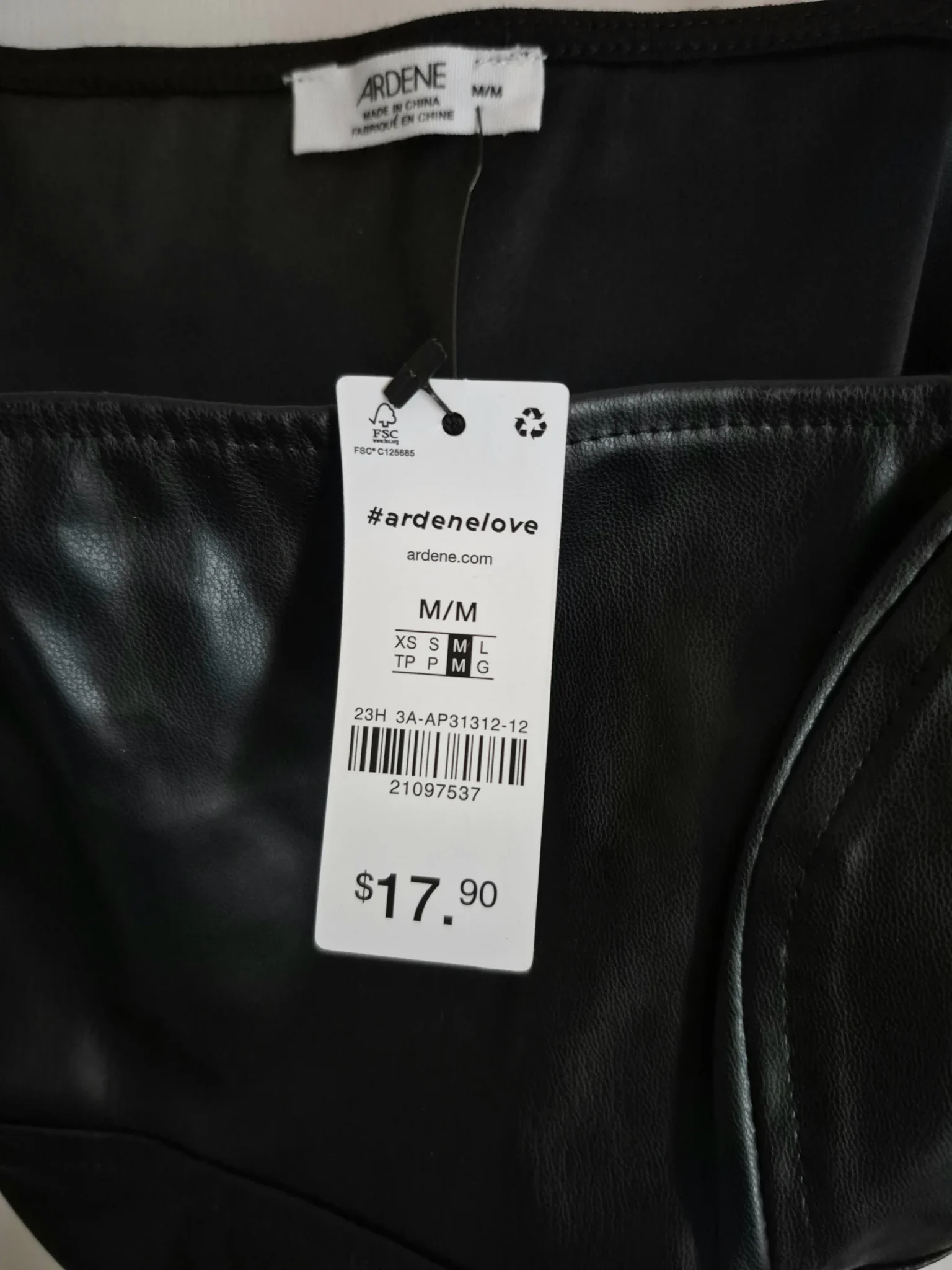 Image for Camisole simili cuir Ardene Medium