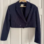 Featured thumbnail for Blazer court rayé marine