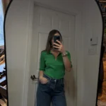 Thumbnail for Haut vert côtelé