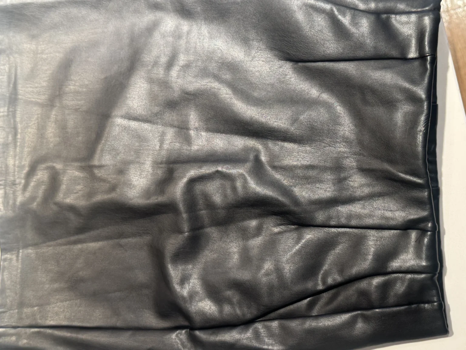 Image for Jupe noire cuir vegan taille haute