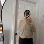 Thumbnail for Cardigan Rachel Zoe pailleté beige