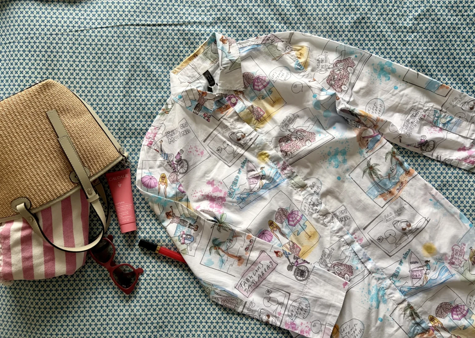 Featured image for Holiday print blouse dress