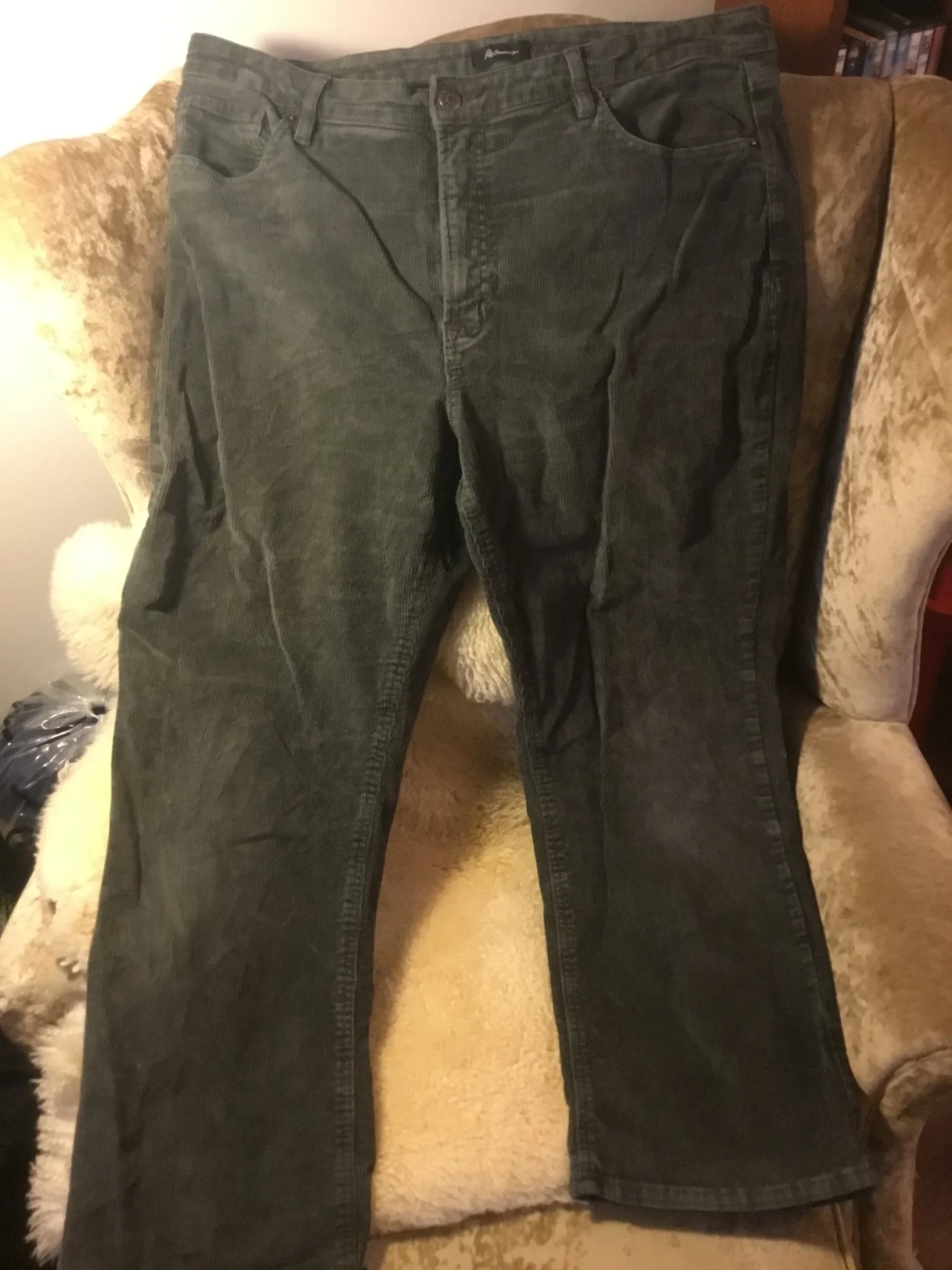 Image for Pantalon coupe jeans corduRoy gris 14-16 ans