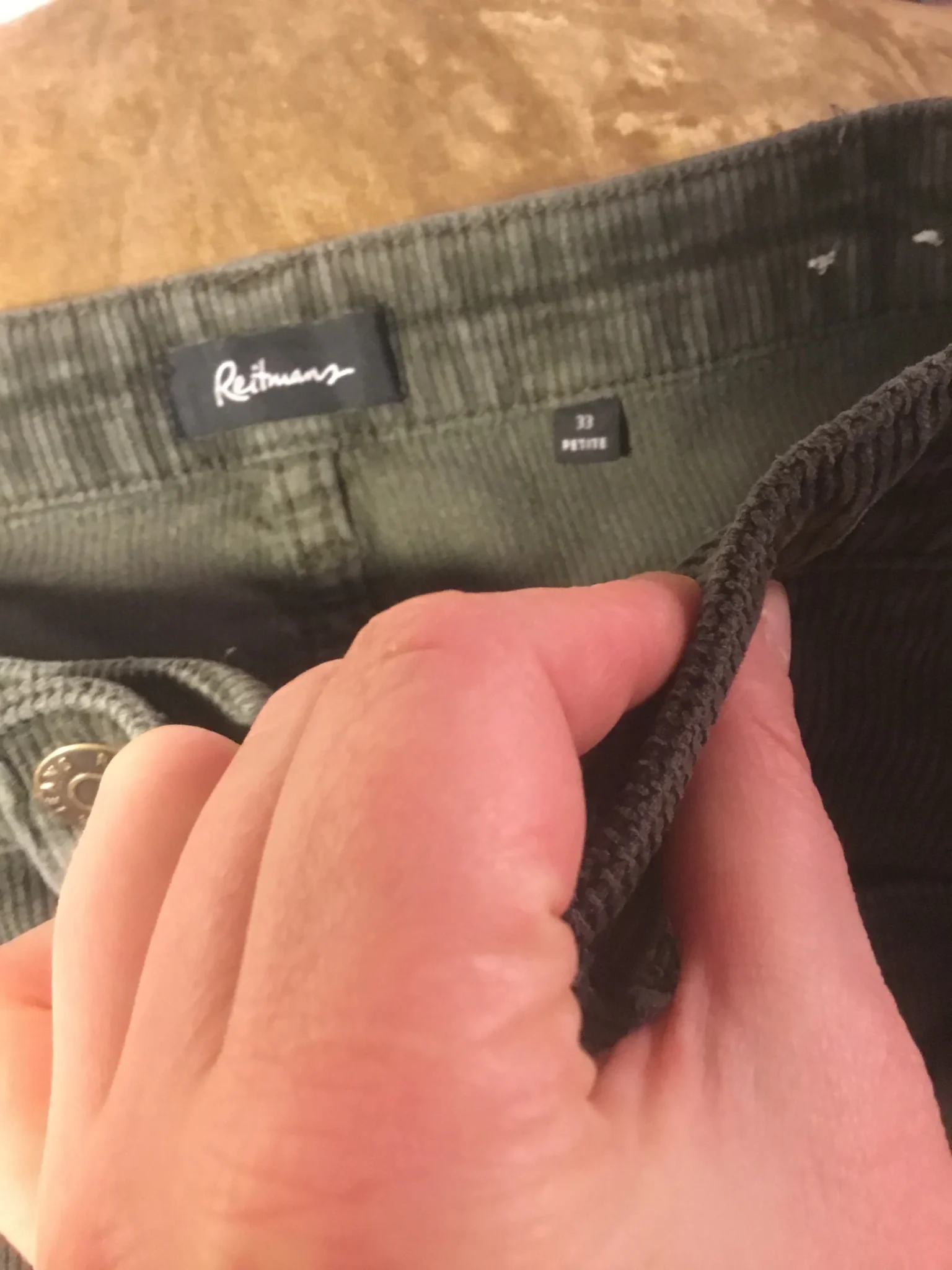 Image for Pantalon coupe jeans corduRoy gris 14-16 ans