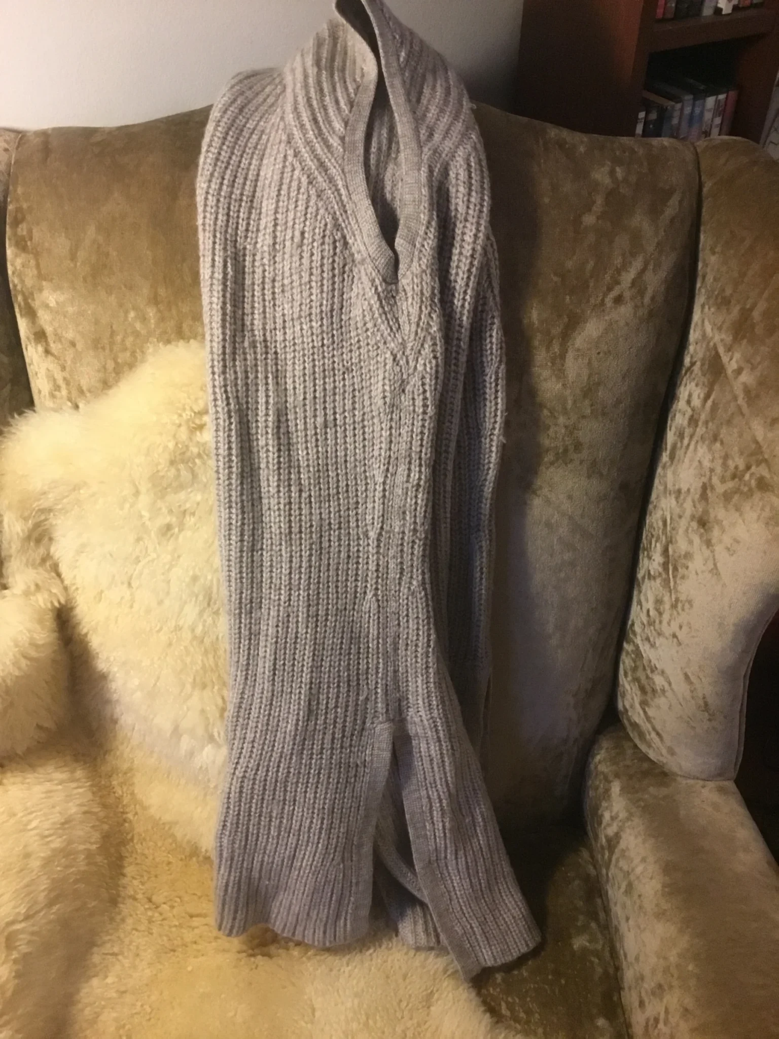 Featured image for Long débardeur, tricot sans manche, tout doux de mérinos, small