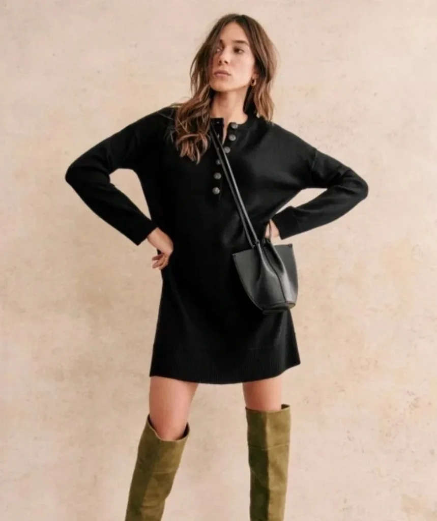Image for Sézane - Robe Evelyn 100% laine Mérinos