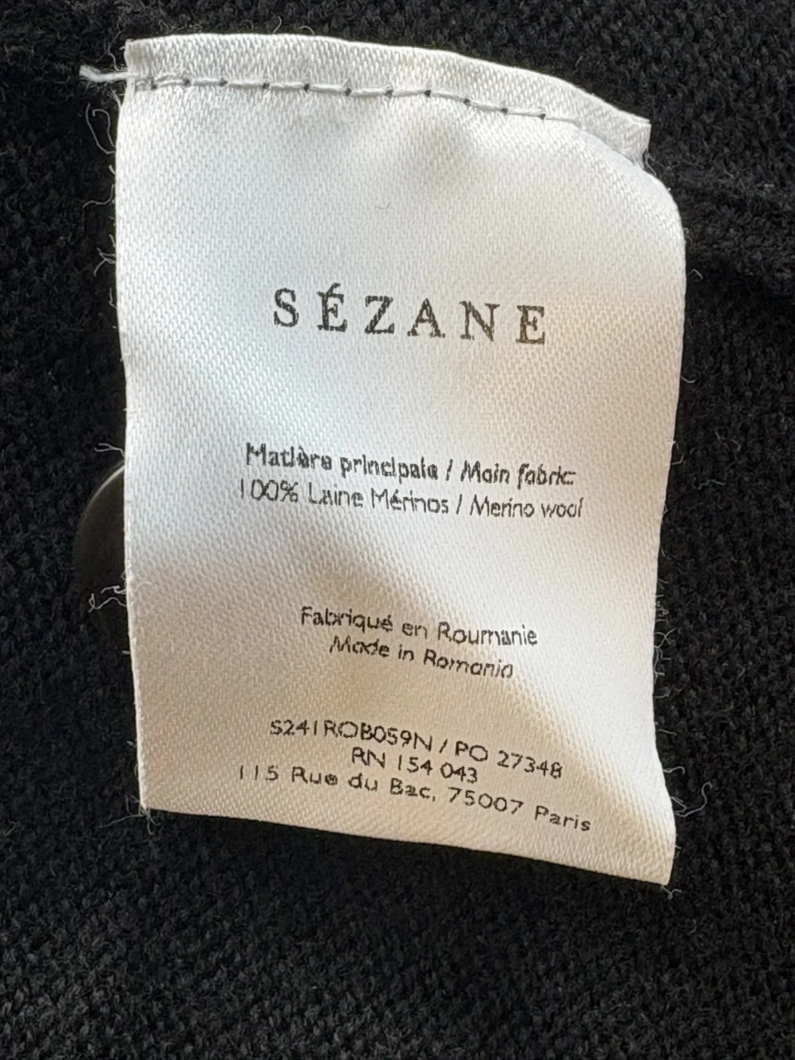 Image for Sézane - Robe Evelyn 100% laine Mérinos