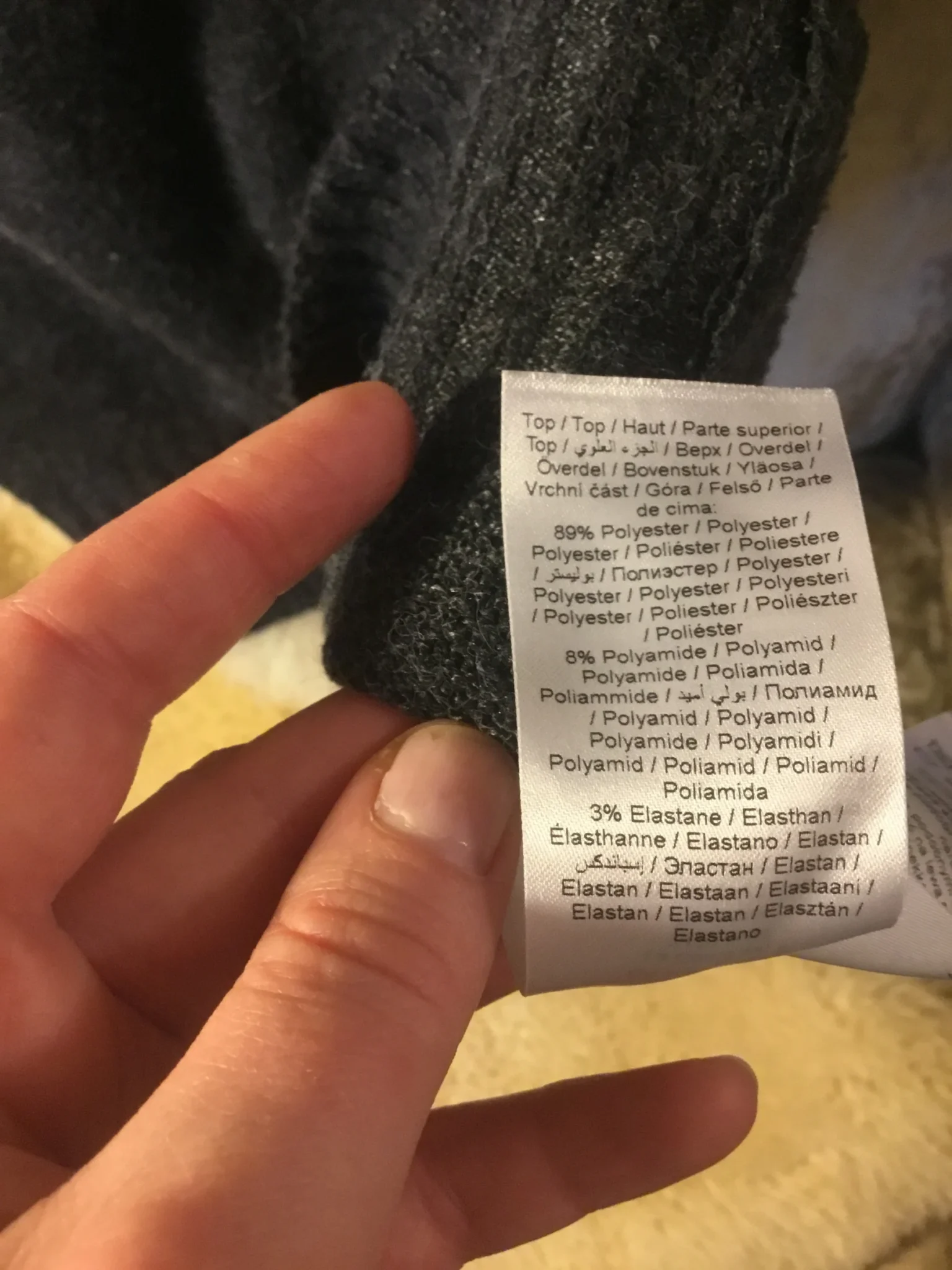 Image for Cream Beau chandail gris charbon xsmall fait grand