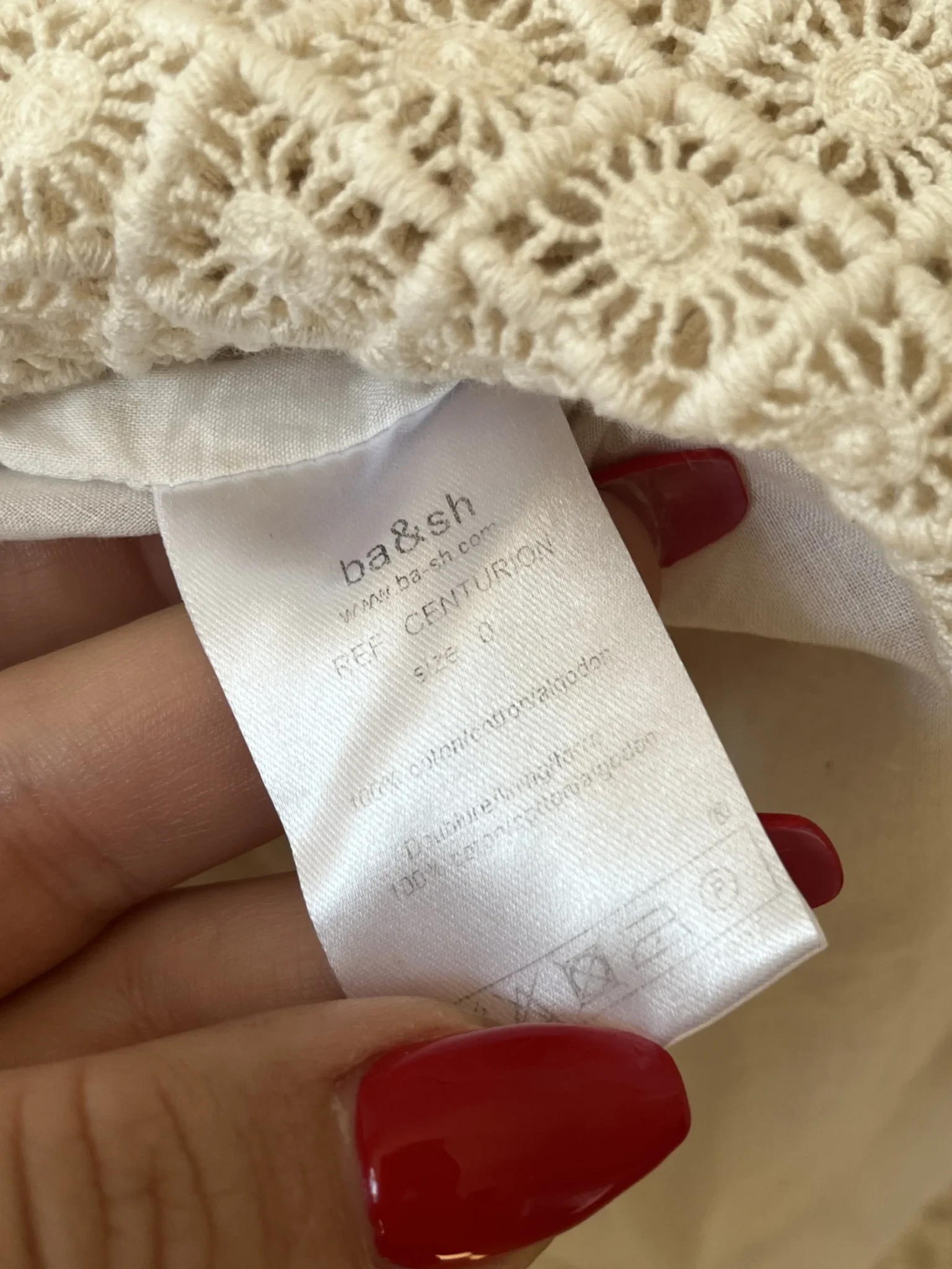 Image for Off-white cream lace Bash dress size 0