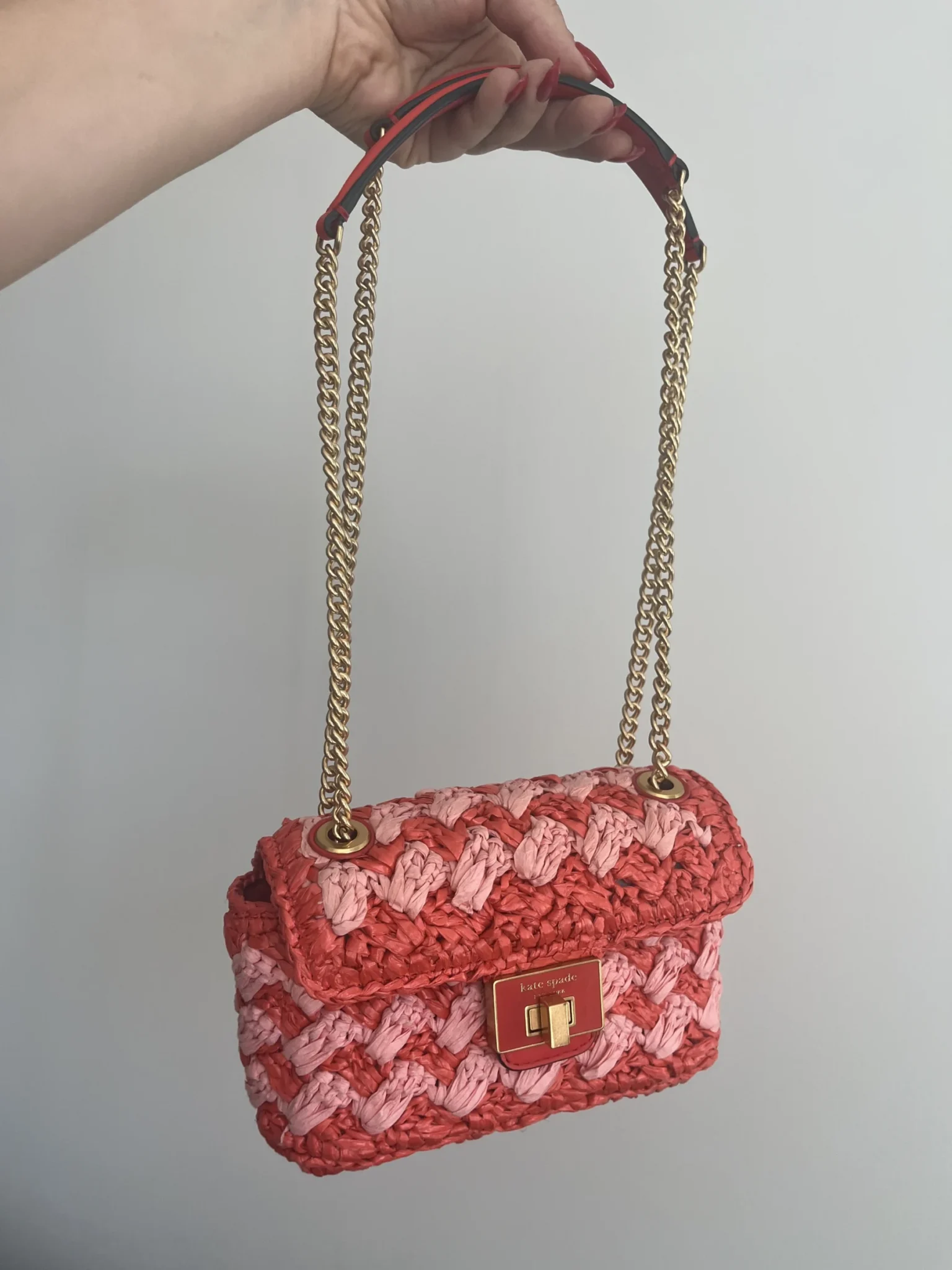 Image for Kate Spade bag in raffia, Evelyn model