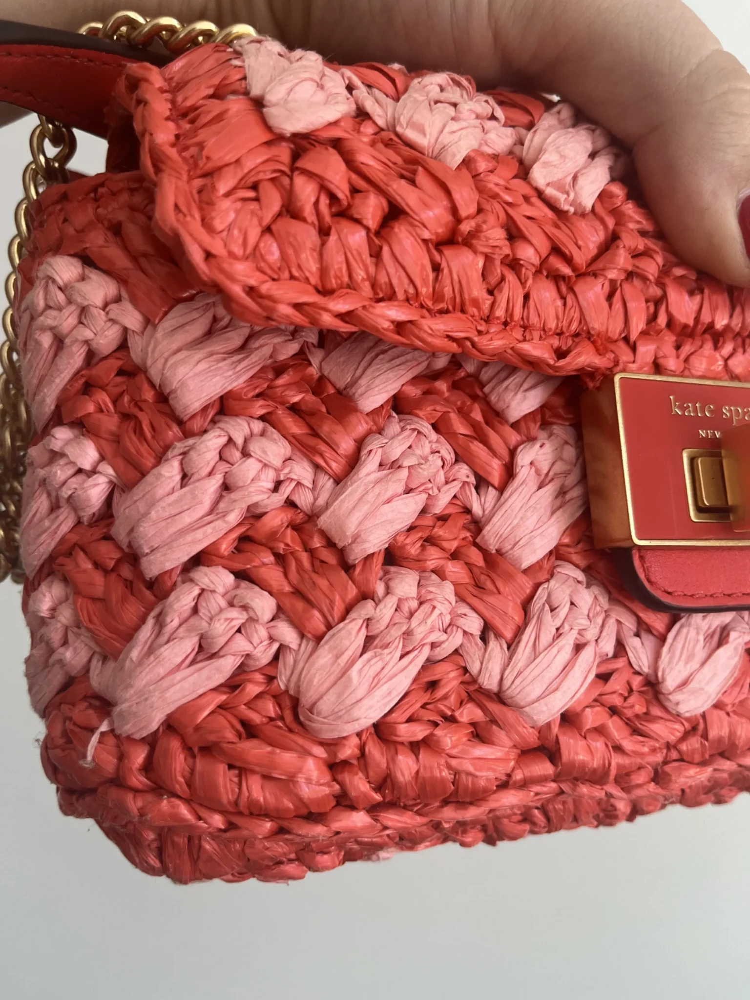 Image for Kate Spade bag in raffia, Evelyn model