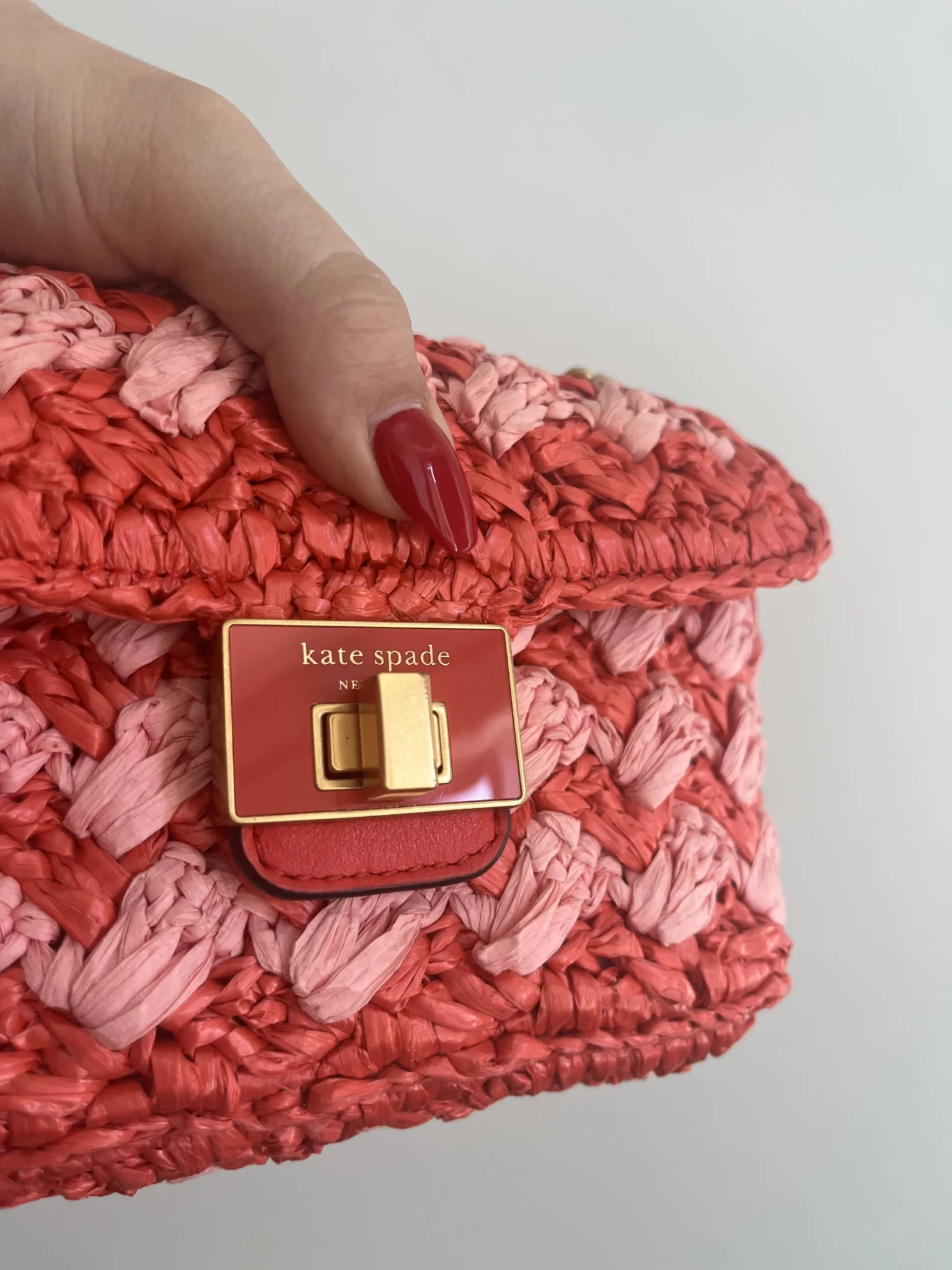 Image for Kate Spade bag in raffia, Evelyn model