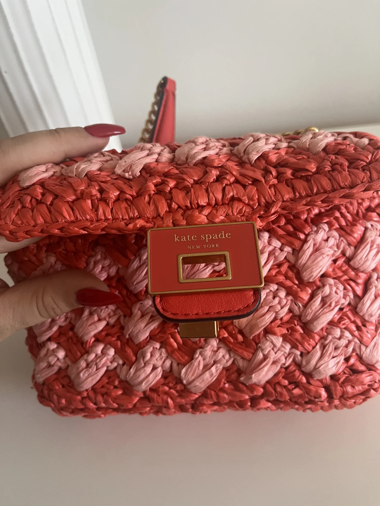 Image for Kate Spade bag in raffia, Evelyn model