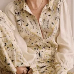 Featured thumbnail for Shirt Sézane model Claudio satin beige