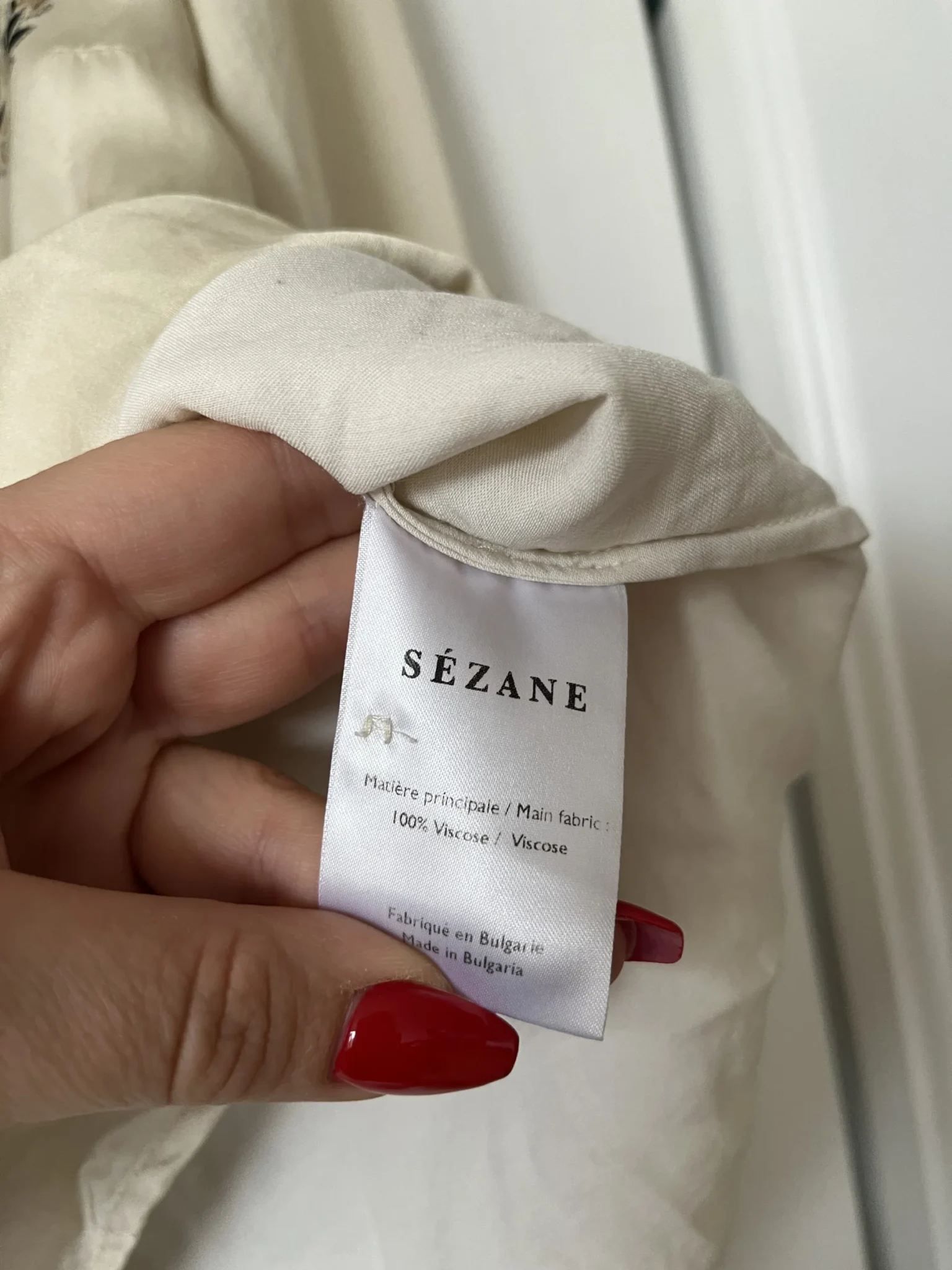 Image for Shirt Sézane model Claudio satin beige