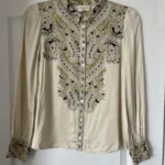 Thumbnail for Shirt Sézane model Claudio satin beige