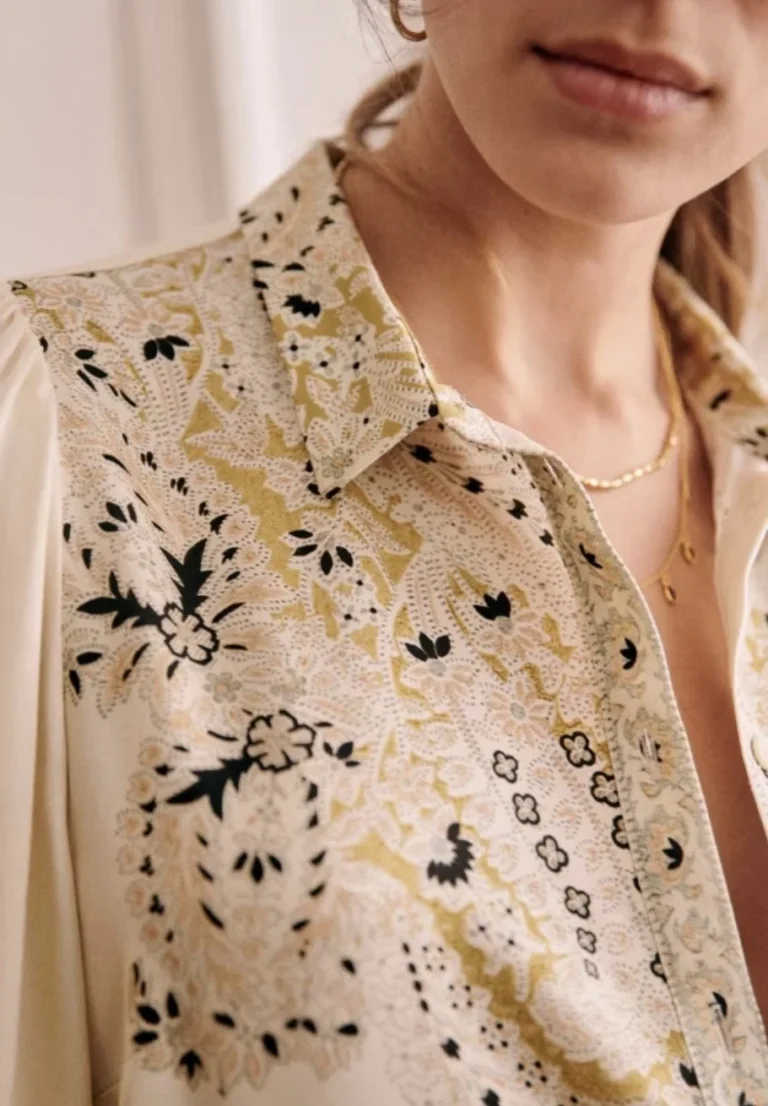 Image for Shirt Sézane model Claudio satin beige