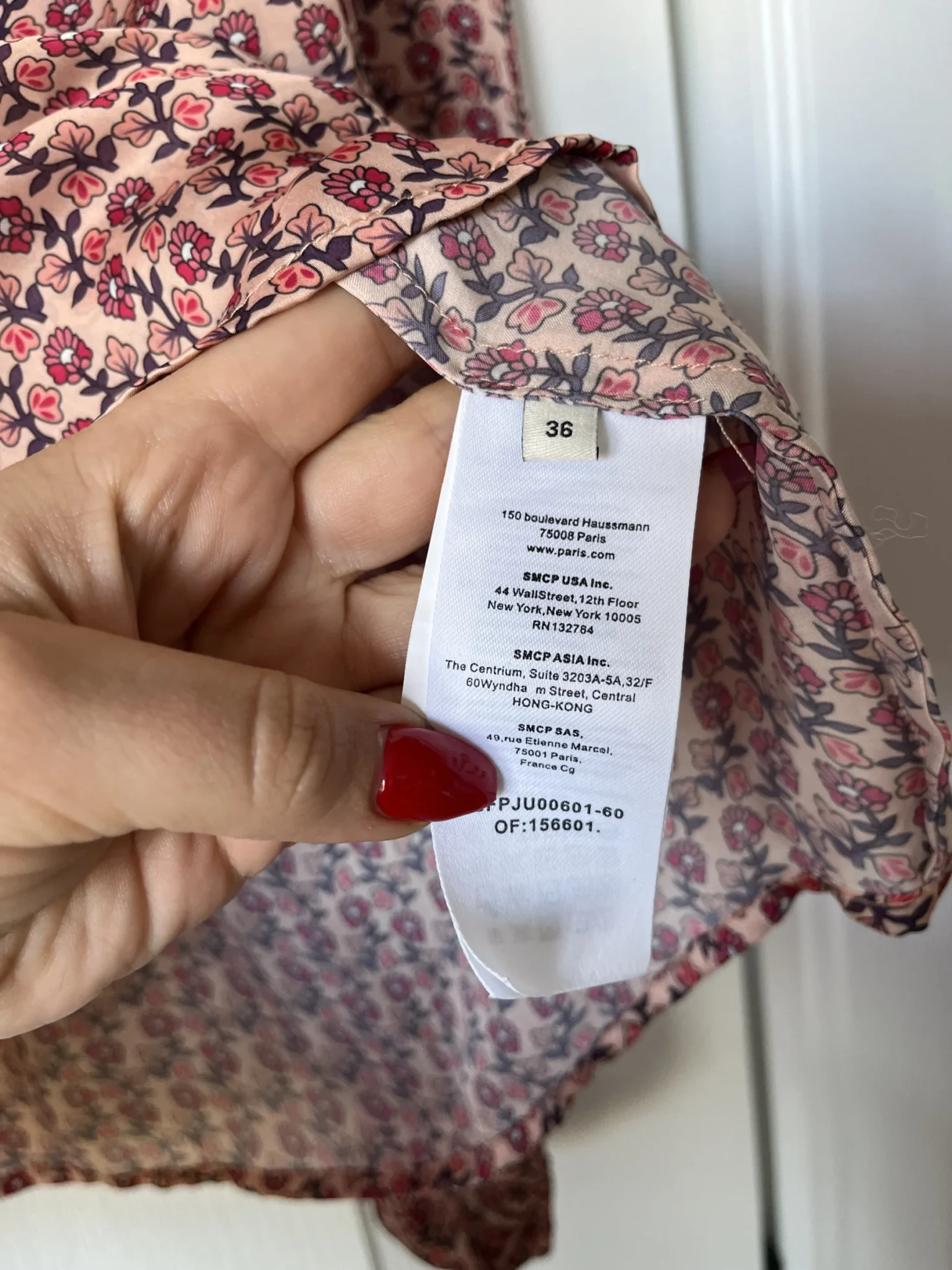 Image for Maje pink floral blouse size 36