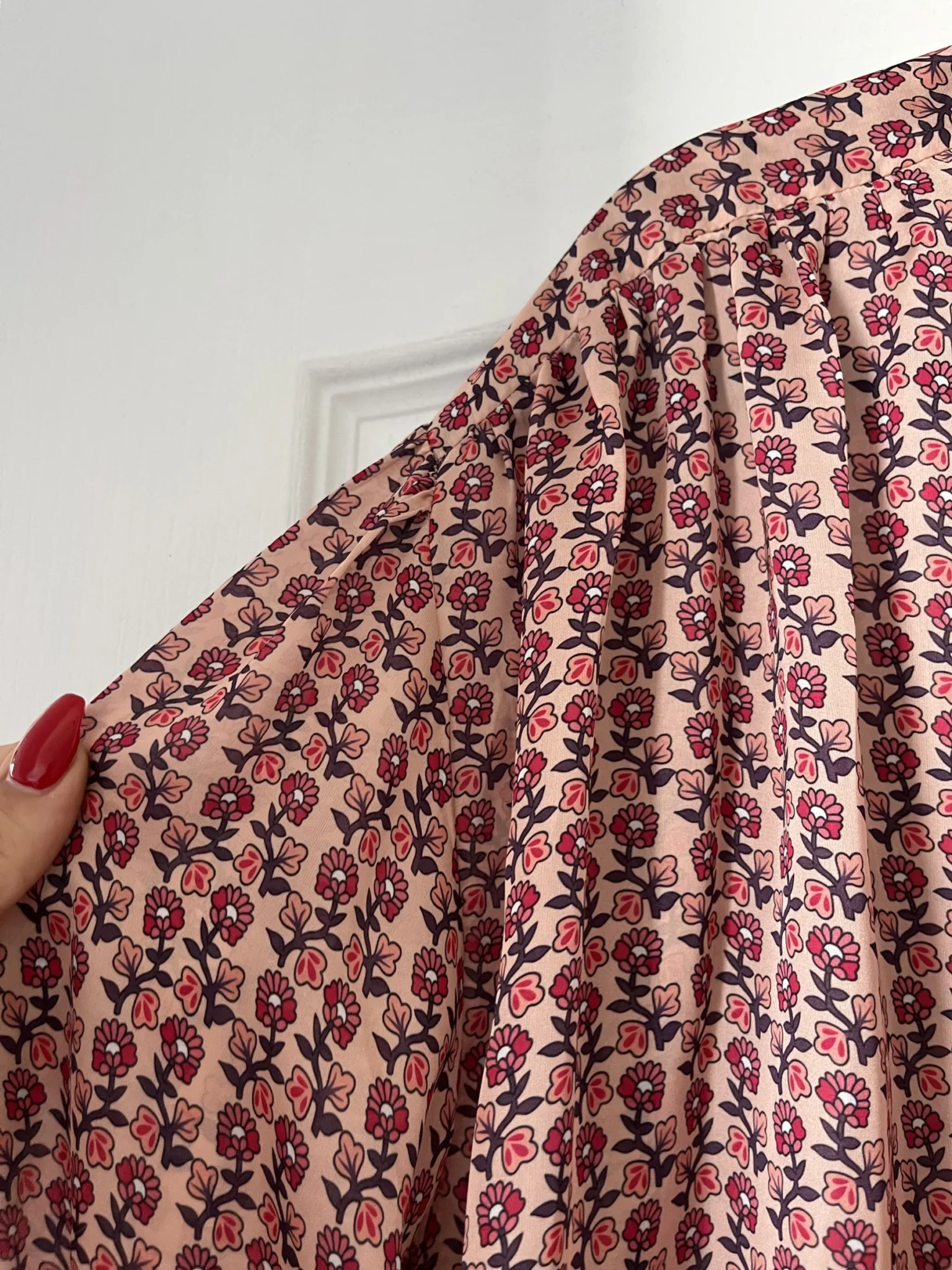 Image for Maje pink floral blouse size 36
