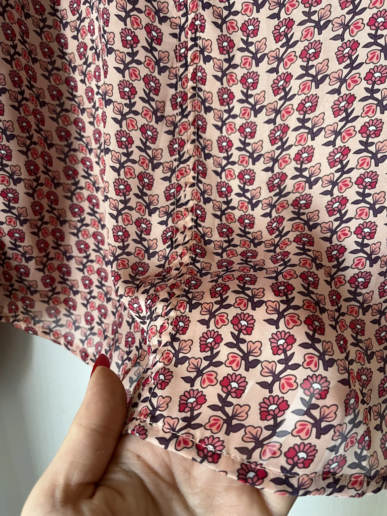 Image for Maje pink floral blouse size 36