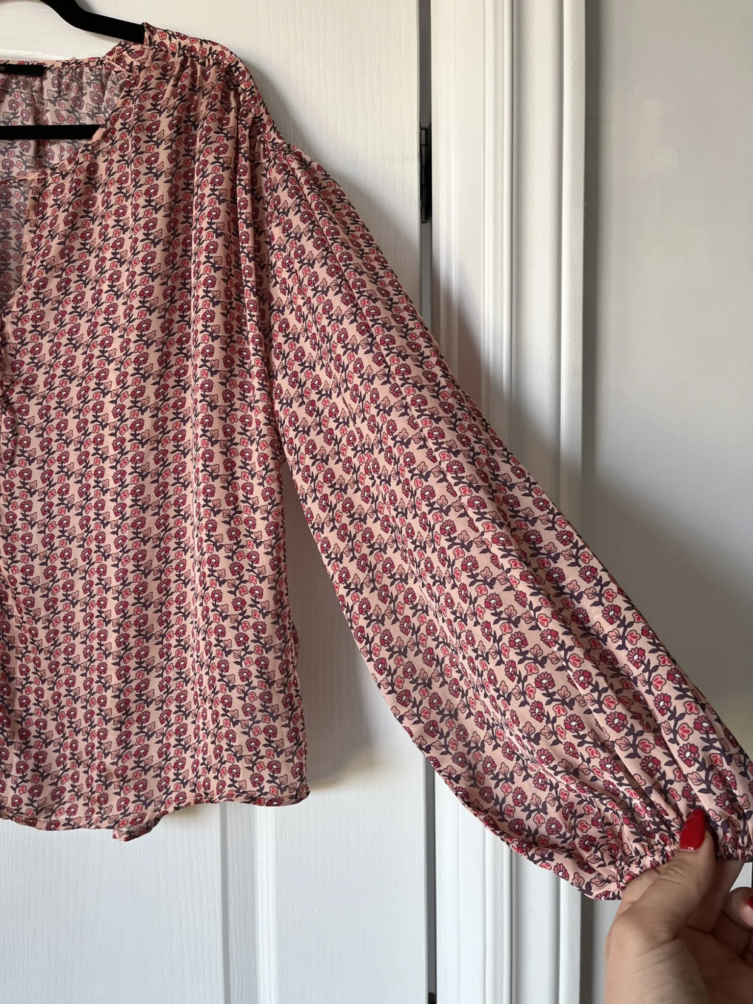Image for Maje pink floral blouse size 36