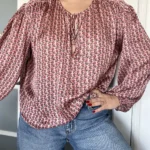 Thumbnail for Maje pink floral blouse size 36