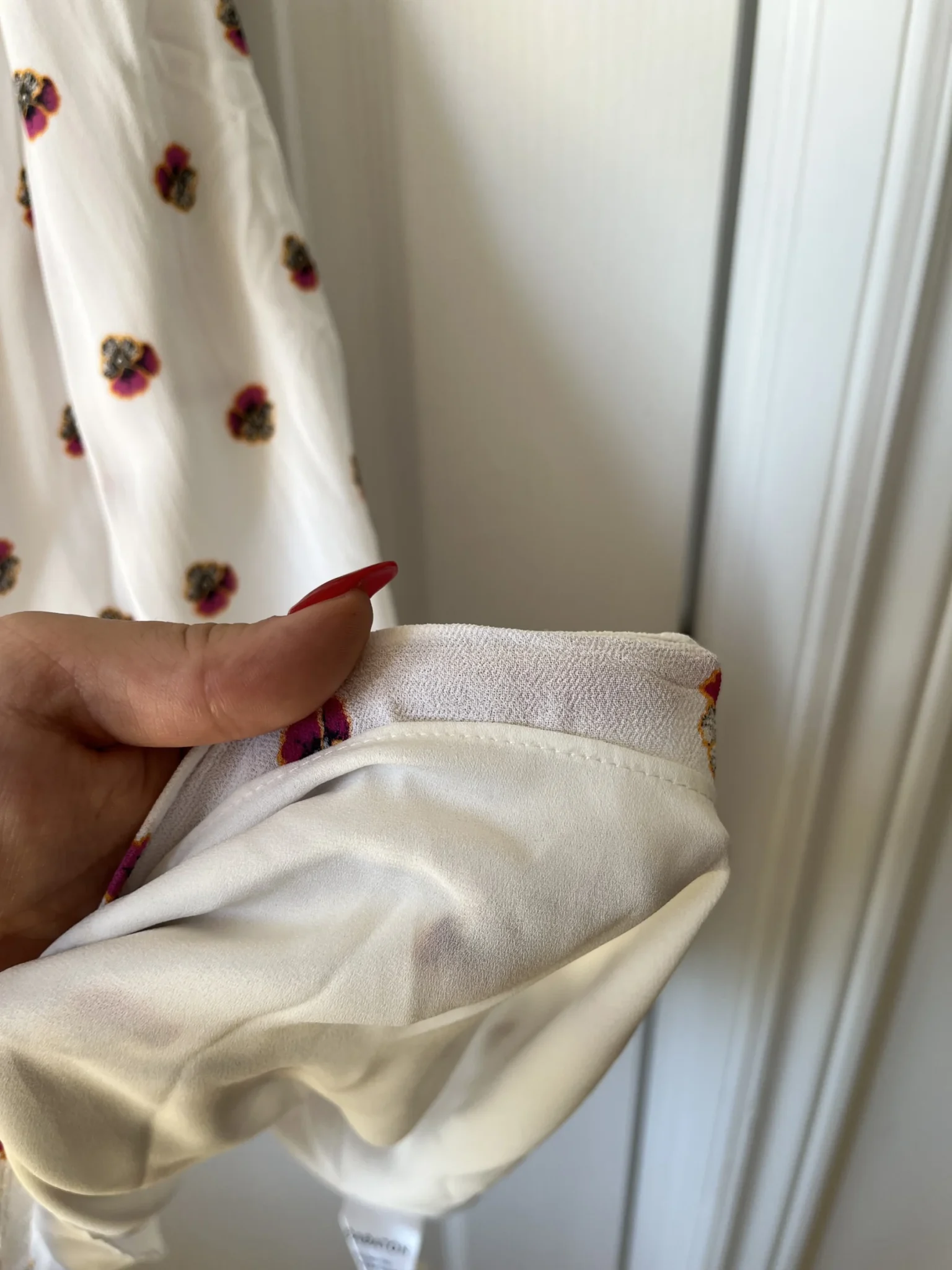 Image for Size 6 white floral Babaton dress