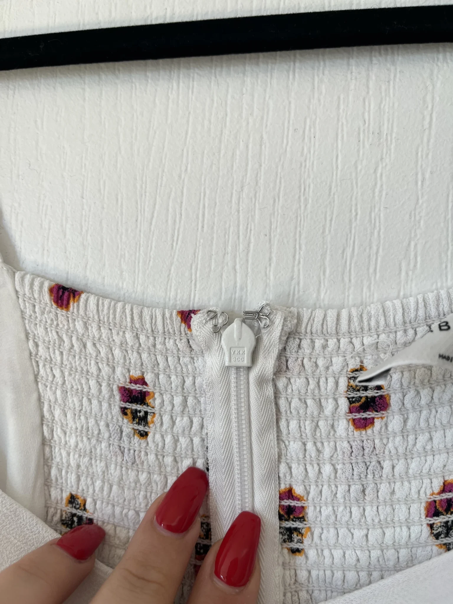 Image for Size 6 white floral Babaton dress