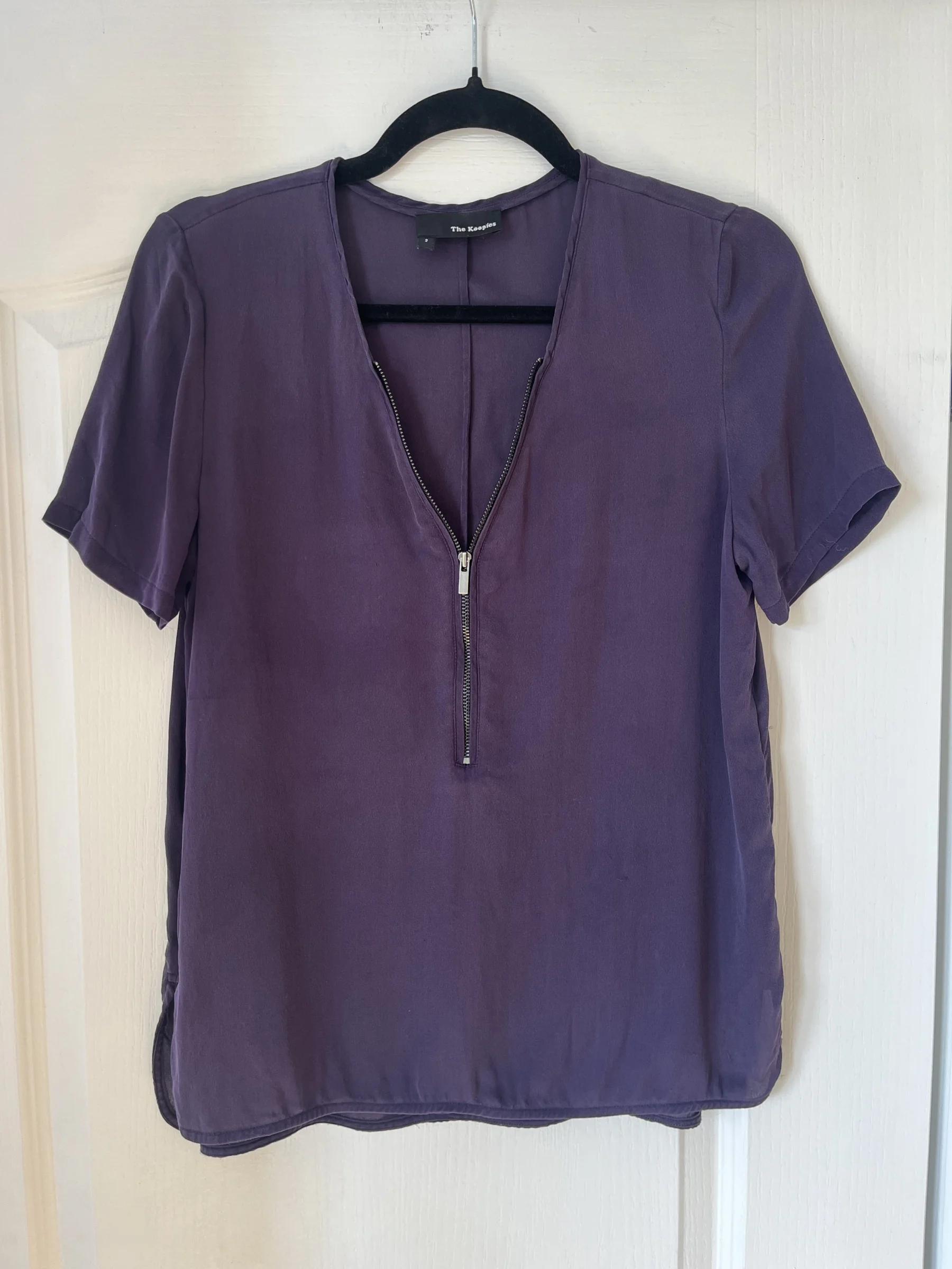 Blouse en soie The Kooples taille 2 violet The Kooples seconde main